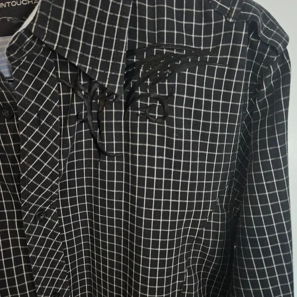 Plaid Long Sleeve Shirt XL Untouchable Man Casual Wear